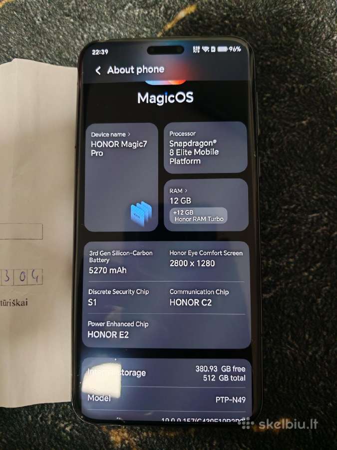Honor Magic 7 pro su garantija - nuotraukos Nr. 3