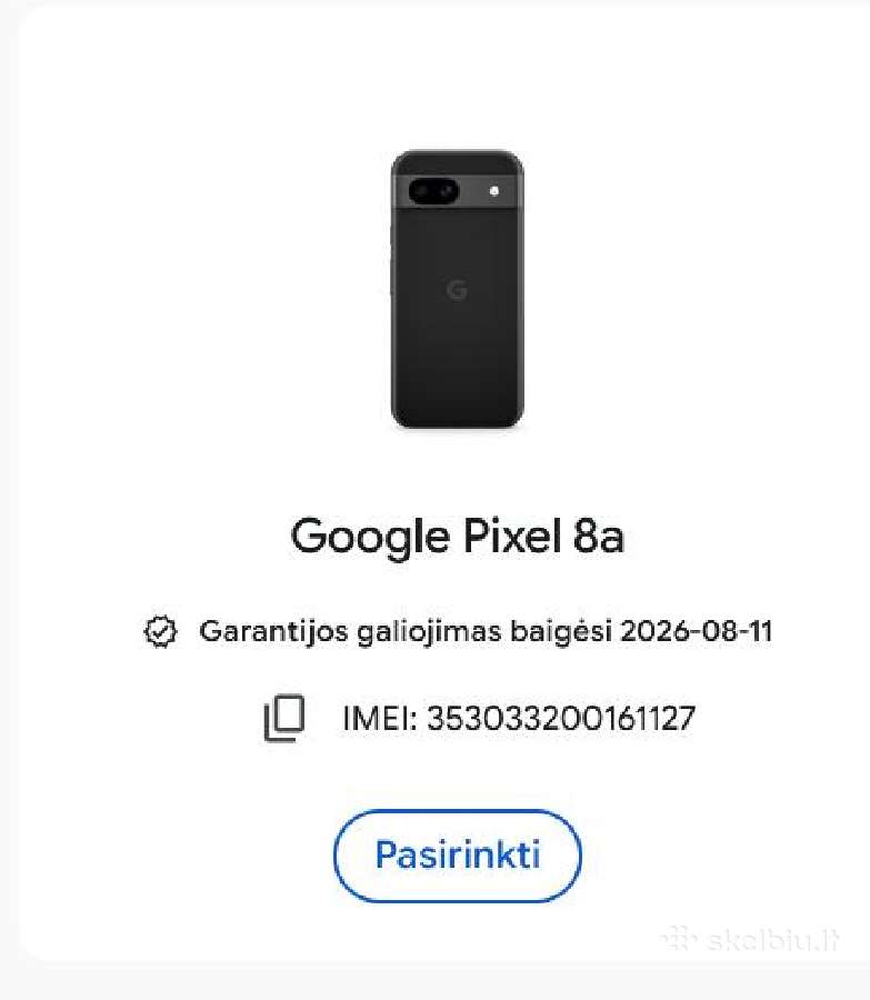 Google Pixel 8a Obsidian - nuotraukos Nr. 9