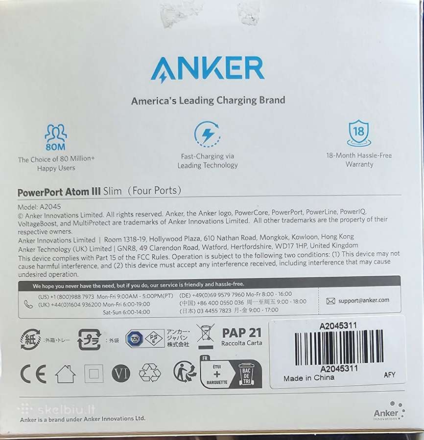 Anker Powerport Atom III ikroviklis - nuotraukos Nr. 4