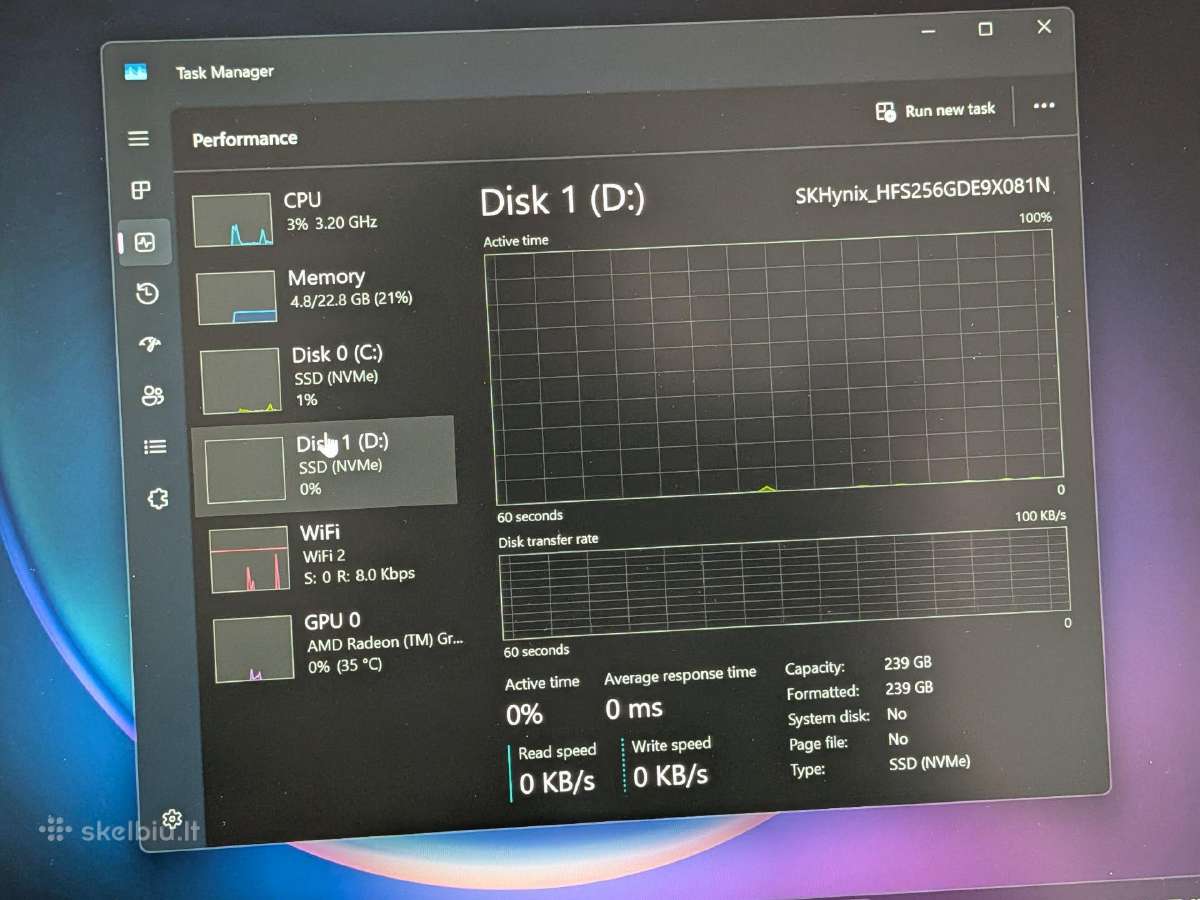 Lenovo Thinkpad E14 Gen 5 Ryzen 7330u 24gb 512gb - nuotraukos Nr. 11