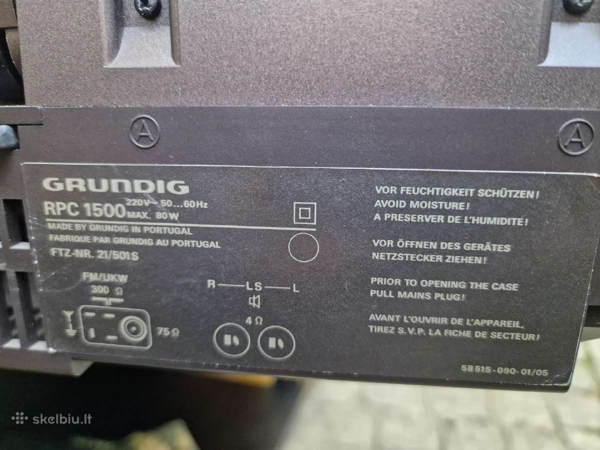Vintažinis audiocentras Grundig Rpc 1500 - nuotraukos Nr. 16