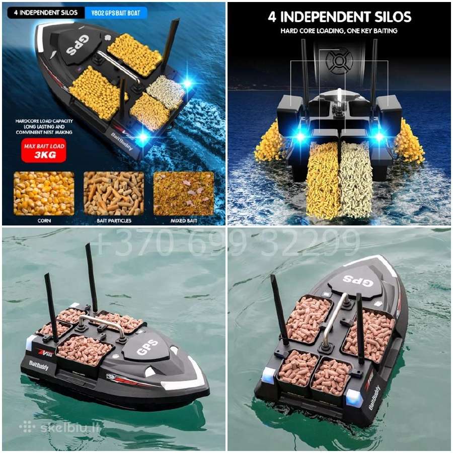 Flytec V802 Pro pašarų laivelis su GPS + Echolotas - nuotraukos Nr. 11