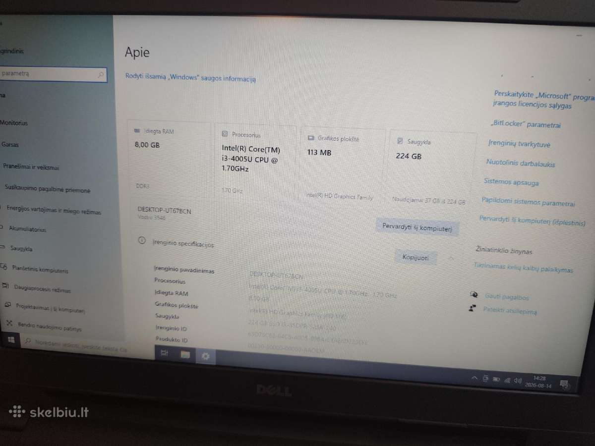 Dell Vostro 15 3546 - nuotraukos Nr. 5