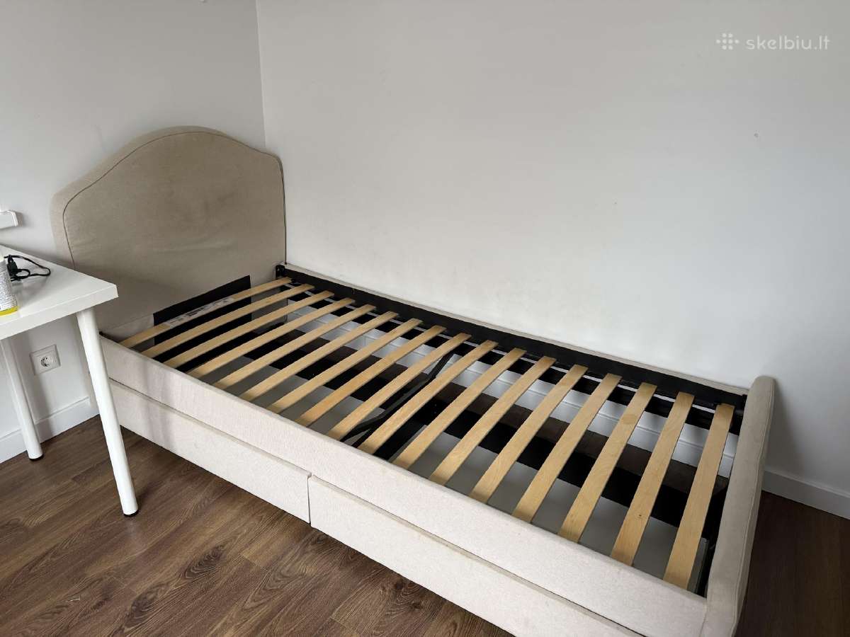 Viengulės lovos Ikea Hauga - nuotraukos Nr. 3