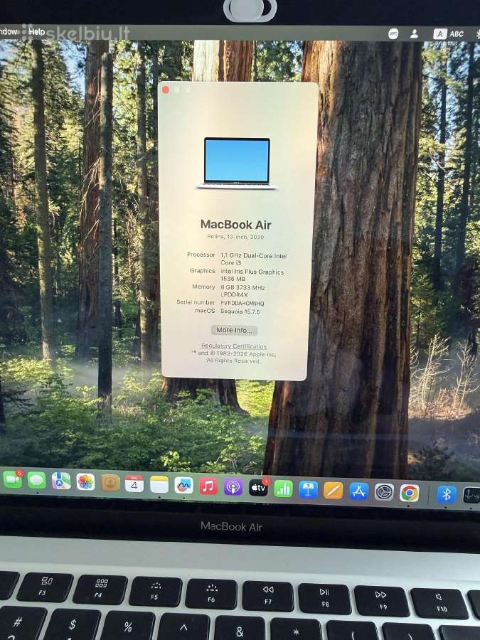 Naudotas, mylėtas, prižiūrėtas MacBook Air - nuotraukos Nr. 2