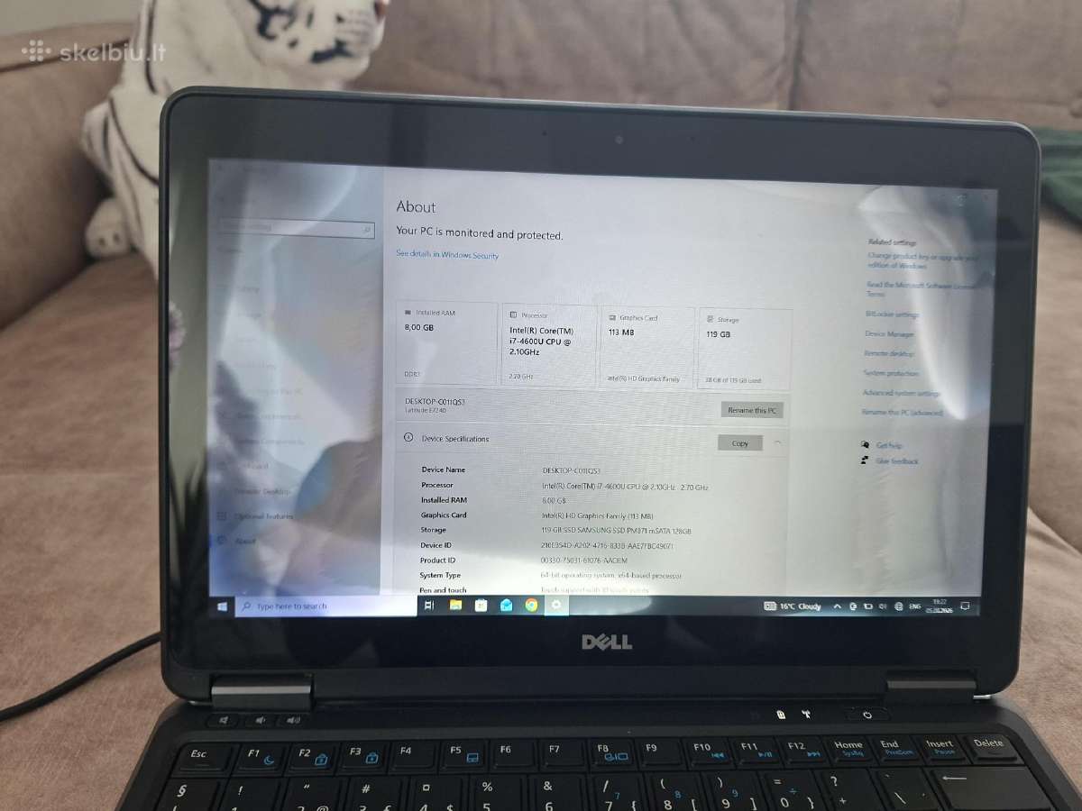 Parduodu kompiuteri Dell Latitude E7240 - nuotraukos Nr. 7