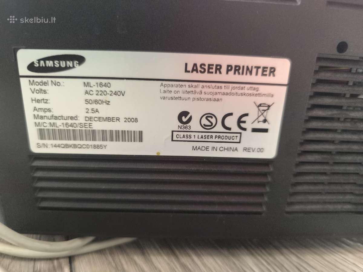 Samsung lazerinis veikia Ml1640 - nuotraukos Nr. 2