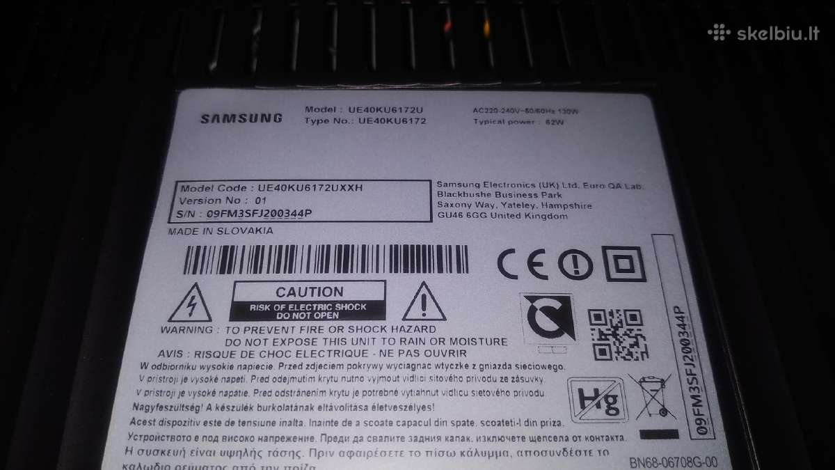 Samsung Ue40ku6172u stovas , Dalys - nuotraukos Nr. 2