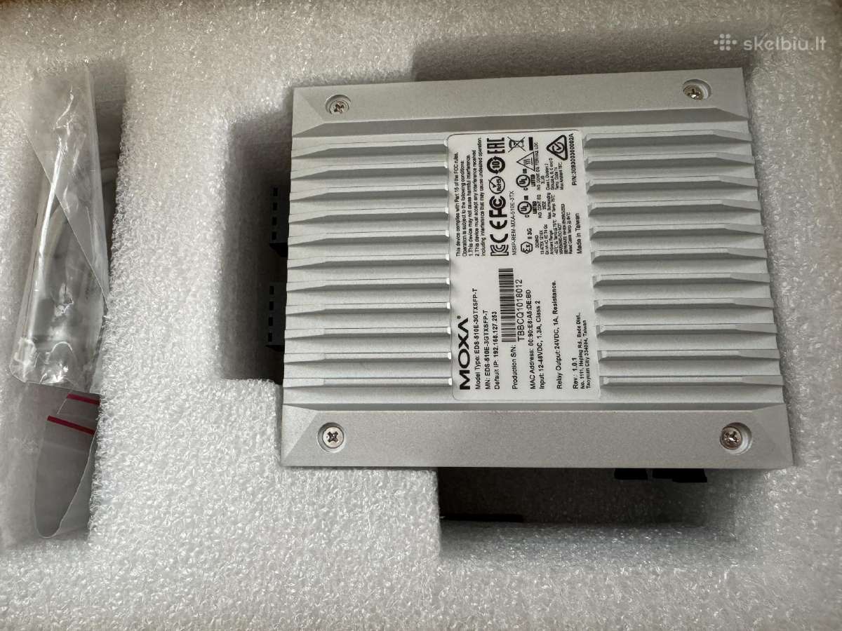 Parduodu Moxa Eds-510e-3gtxsfp-t komutatorių - nuotraukos Nr. 2