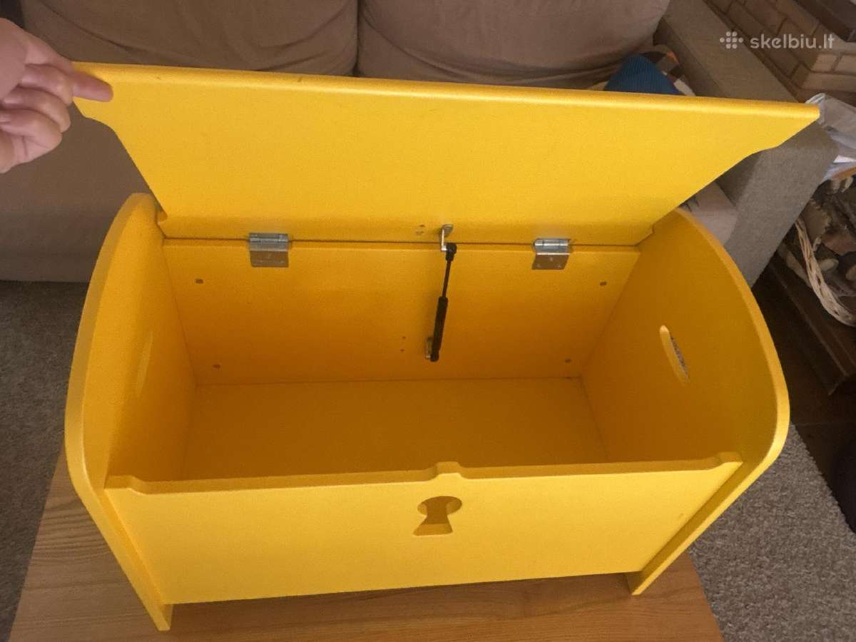 Ikea Trogen geltonas suoliukas / žaislų dėžė - nuotraukos Nr. 2
