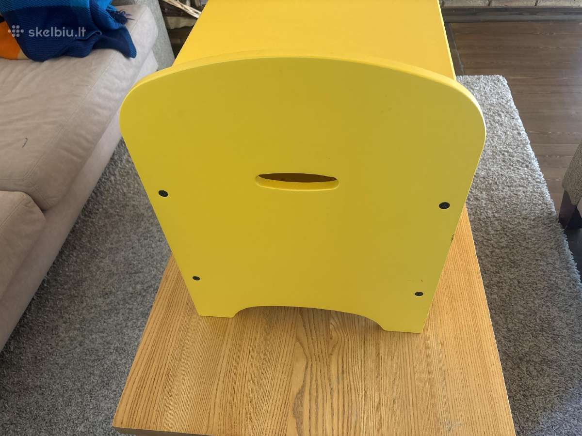 Ikea Trogen geltonas suoliukas / žaislų dėžė - nuotraukos Nr. 3