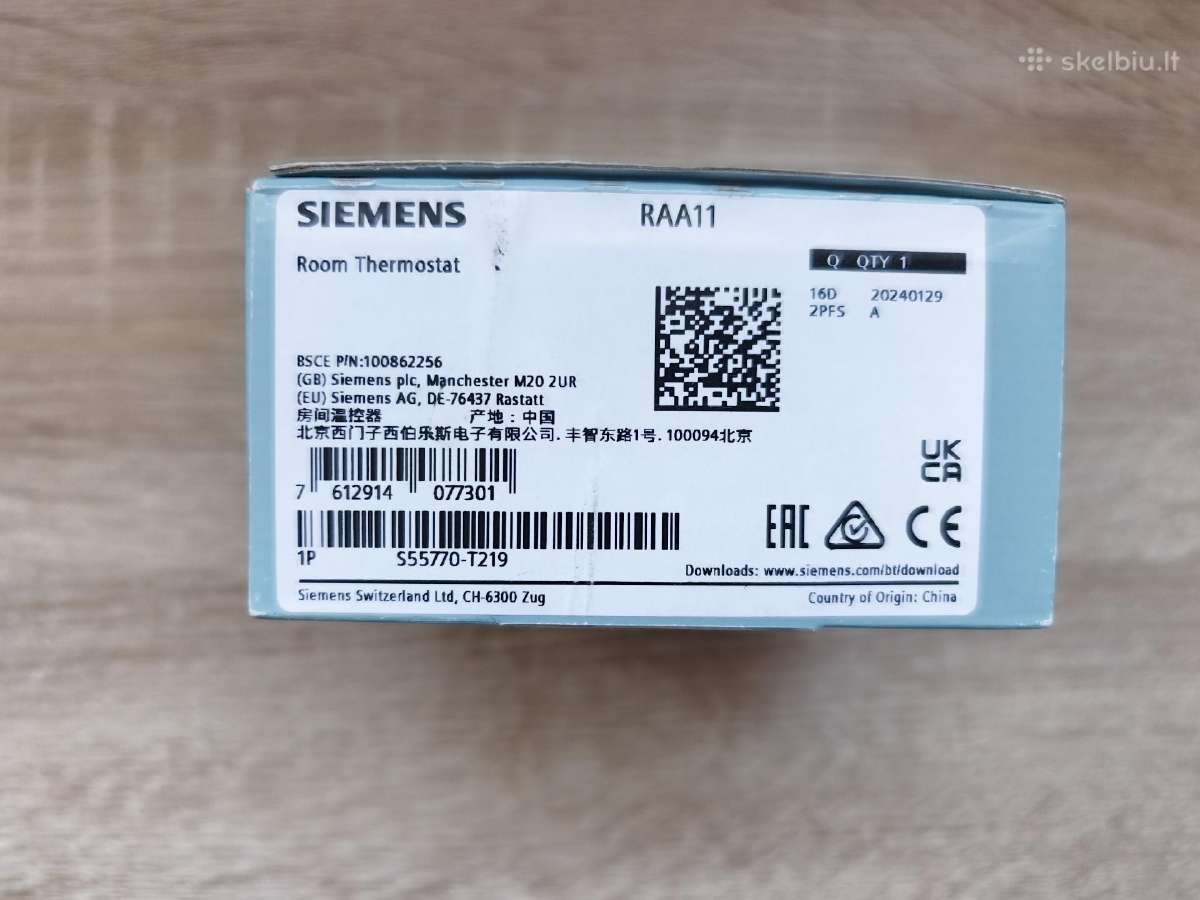 Siemens Raa11 kambario termostatas - nuotraukos Nr. 2