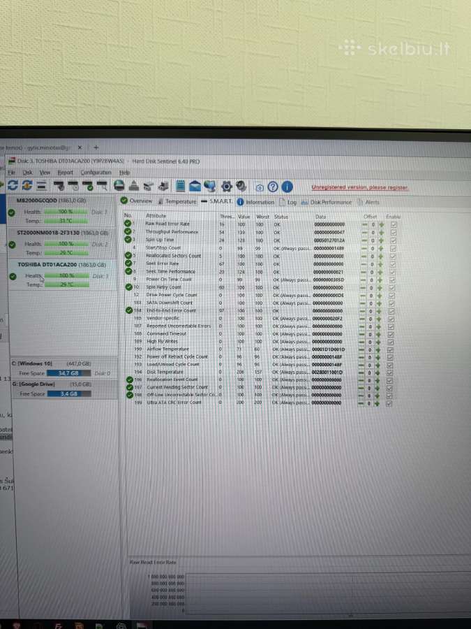 2 TB HDD kietieji diskai 7200 Rpm Sata - nuotraukos Nr. 7
