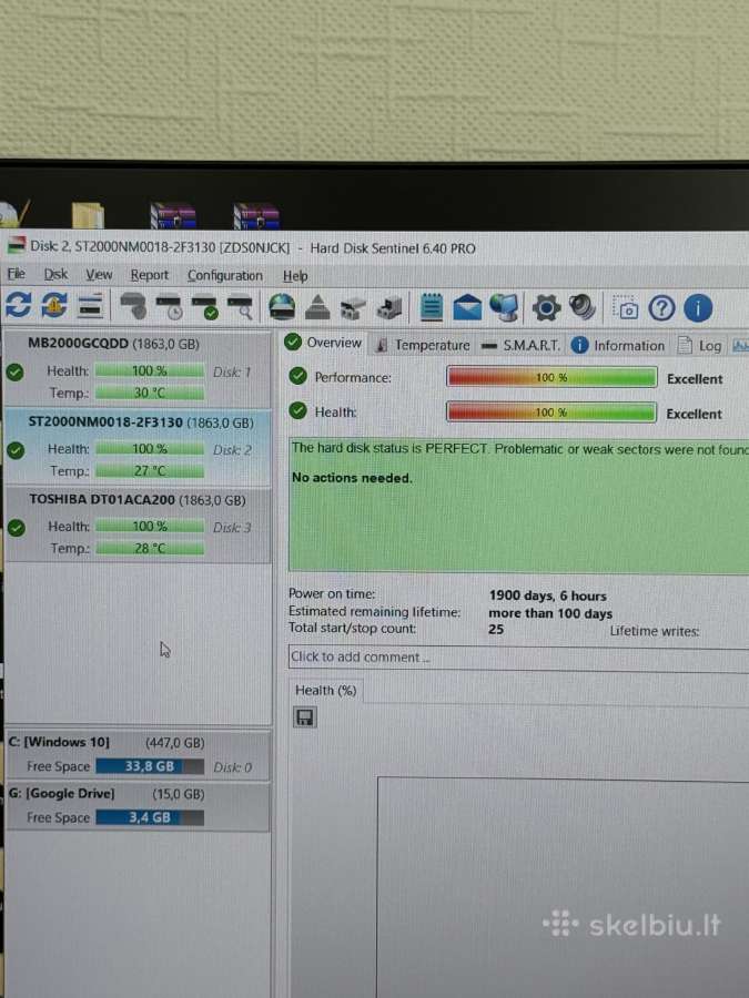 2 TB HDD kietieji diskai 7200 Rpm Sata - nuotraukos Nr. 15