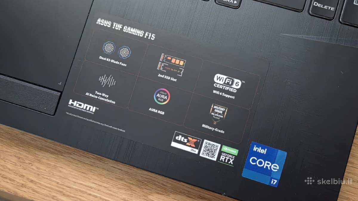 Asus Tuf Gaming F15 Fx506heb - nuotraukos Nr. 3