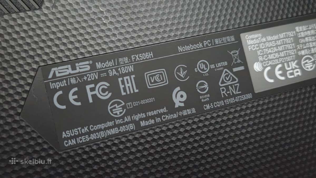 Asus Tuf Gaming F15 Fx506heb - nuotraukos Nr. 7