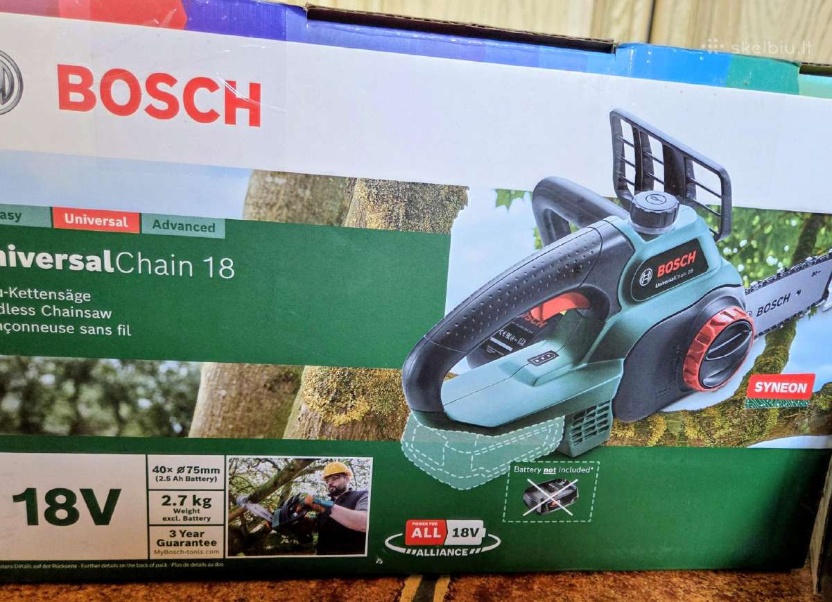 Bosch akumuliatorinis grandininis pjūklas - nuotraukos Nr. 2