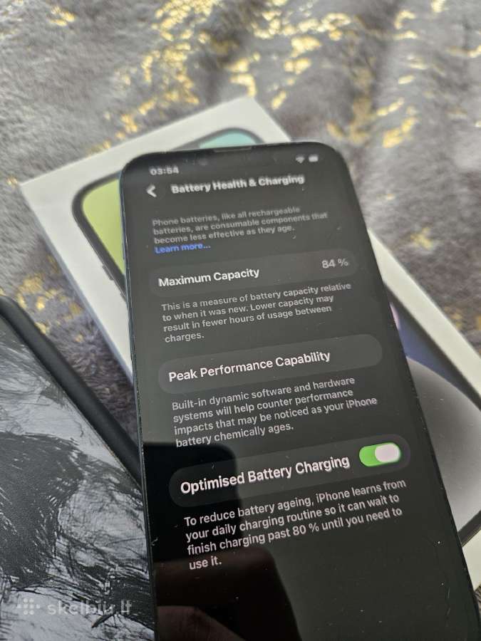 iPhone 14 128gb Midnight Labai Gero Stovio - nuotraukos Nr. 3