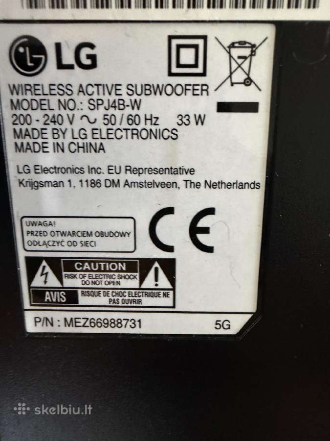 LG Sj3 300w 2.1 soundbaras - nuotraukos Nr. 5