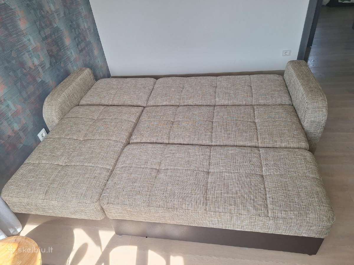 Kampinė sofa lova su patalynės dėže - nuotraukos Nr. 3