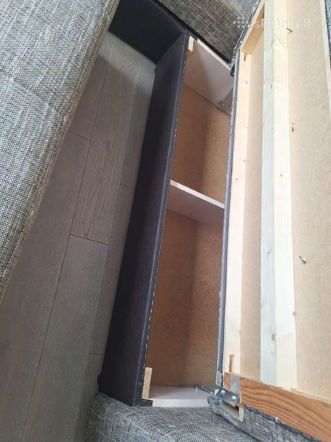 Kampinė sofa lova su patalynės dėže - nuotraukos Nr. 5