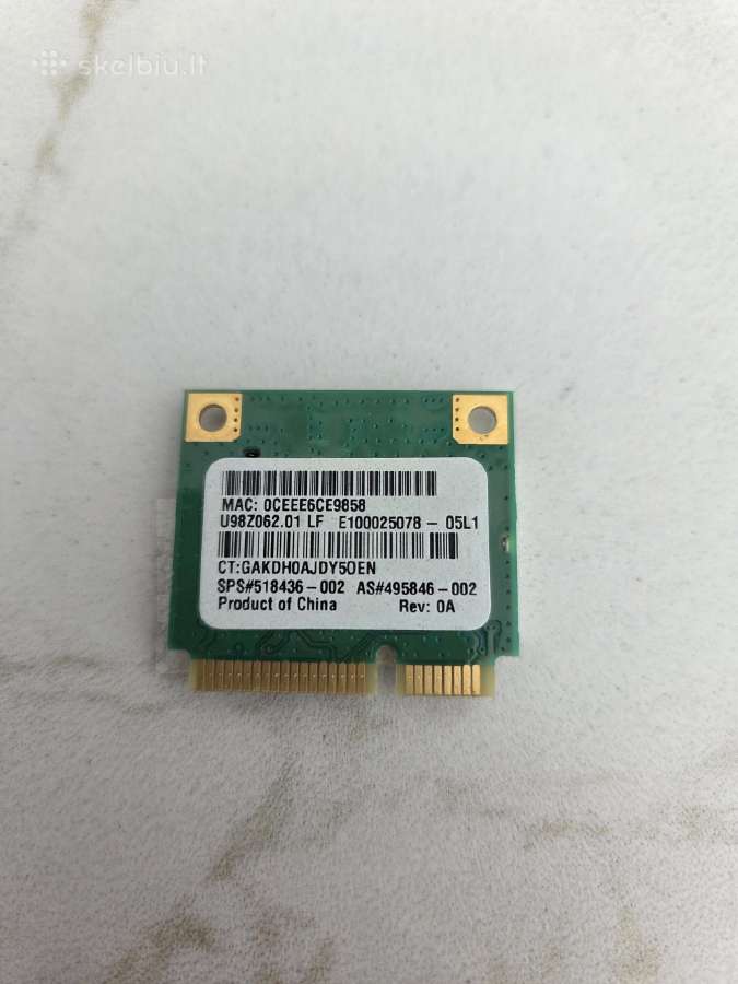 Atheros Ar5b95 Ar9285 WiFi kortelė Mini Pci-e Hp - nuotraukos Nr. 2