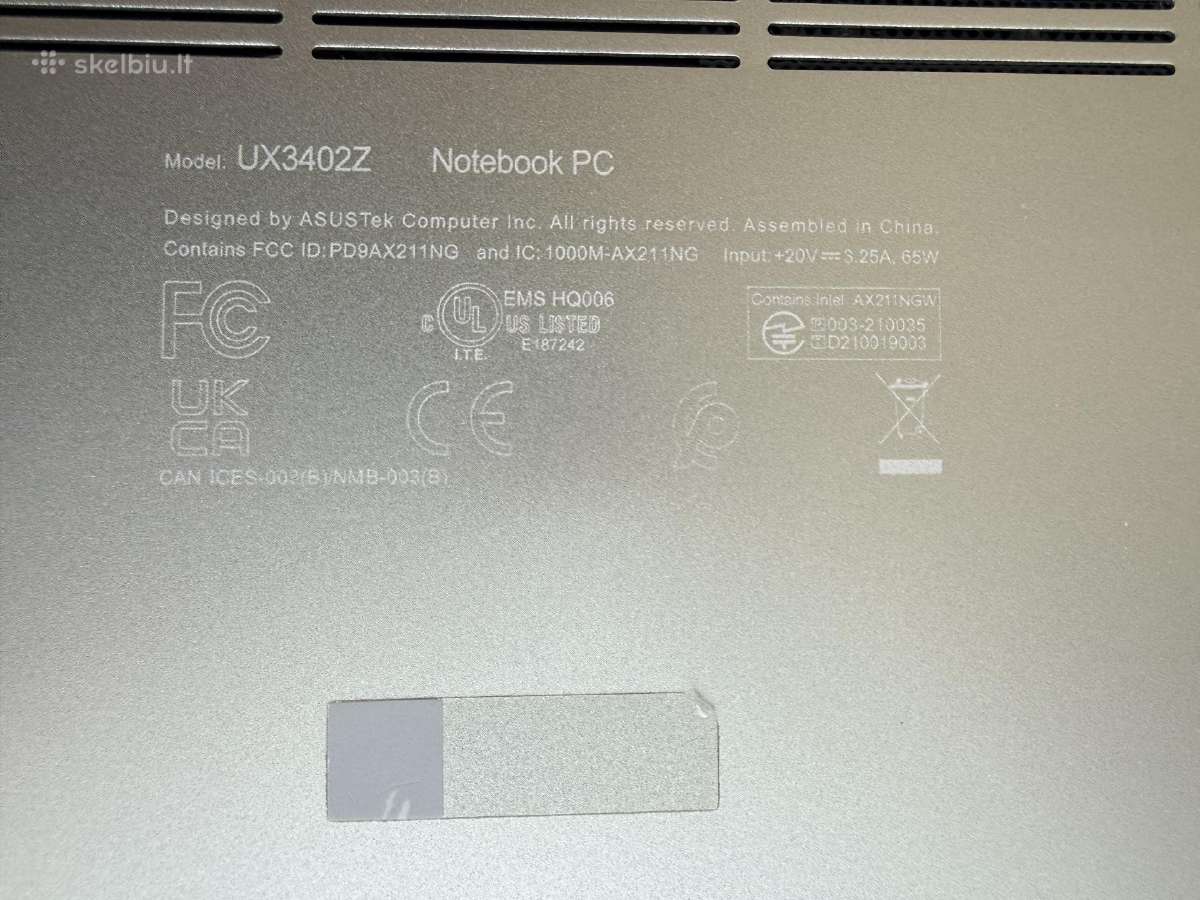 Asus zenbook Ux3402za Oled 14" - nuotraukos Nr. 6