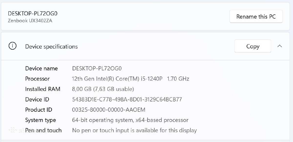 Asus zenbook Ux3402za Oled 14" - nuotraukos Nr. 7
