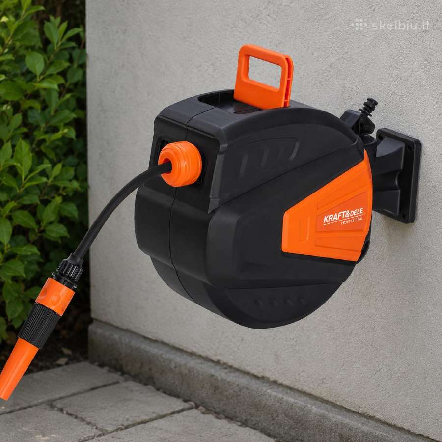 Automatinė sodo žarnos ritė Kraft&dele 10 m+1m - nuotraukos Nr. 2