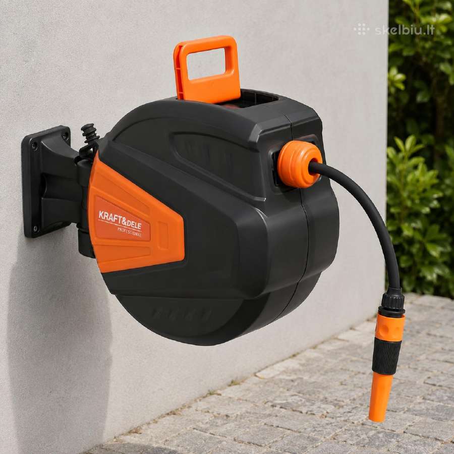 Automatinė sodo žarnos ritė Kraft&dele 10 m+1m - nuotraukos Nr. 3