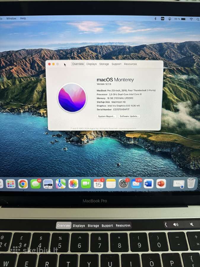 MacBook Pro 2017 su touchbar - nuotraukos Nr. 5