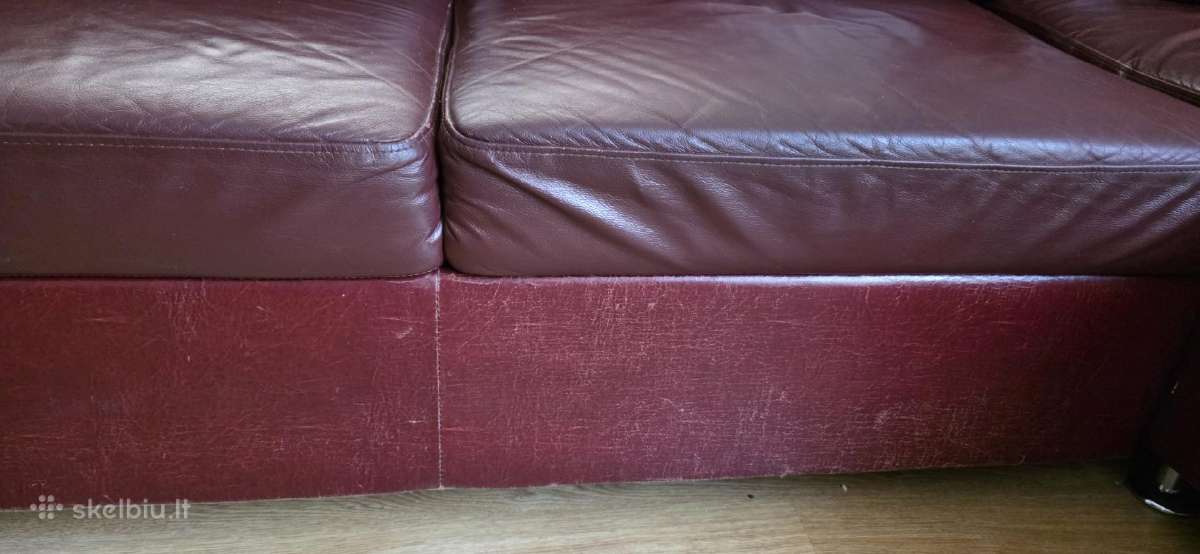 Kampinė odine sofa - nuotraukos Nr. 3