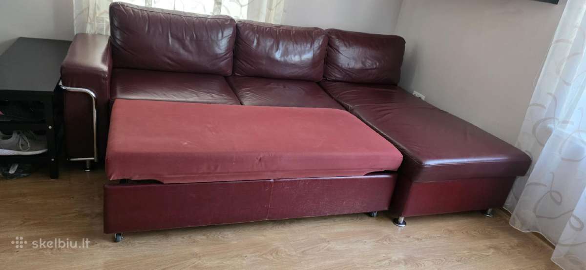 Kampinė odine sofa - nuotraukos Nr. 4