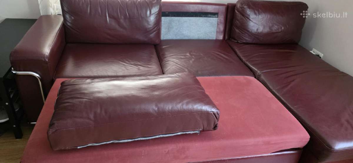 Kampinė odine sofa - nuotraukos Nr. 6