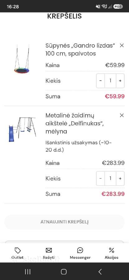 Vaikiškos supynės ir čiuožykla + dovana - nuotraukos Nr. 7