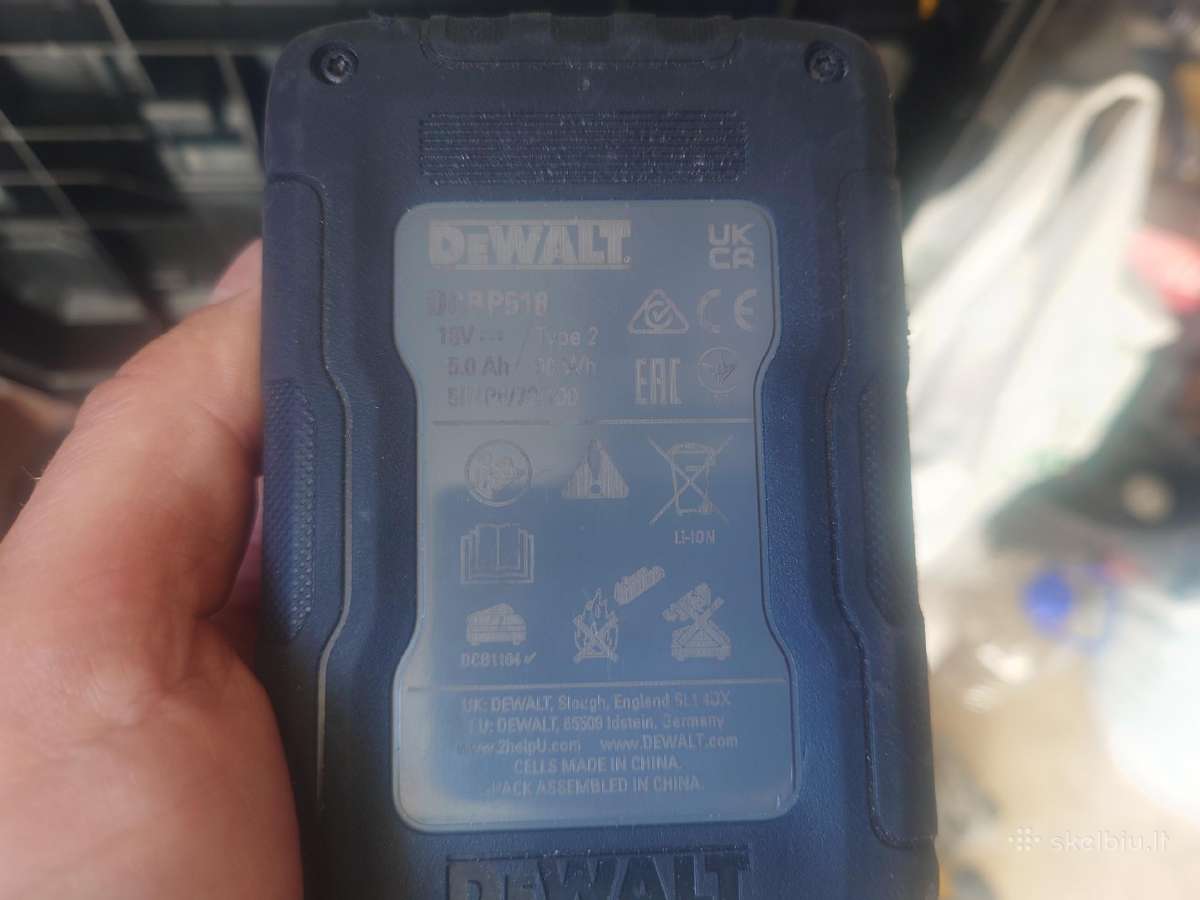 Dewalt powerstack 5ah. Baterija. - nuotraukos Nr. 4