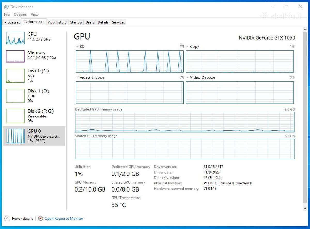 Modifikuotas Dell - Gtx 1050, SSD+HDD, 16gb RAM - nuotraukos Nr. 10