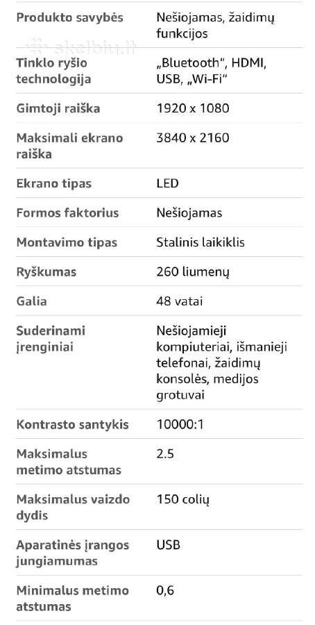 Magcubic projektorius Hy 310 - nuotraukos Nr. 6
