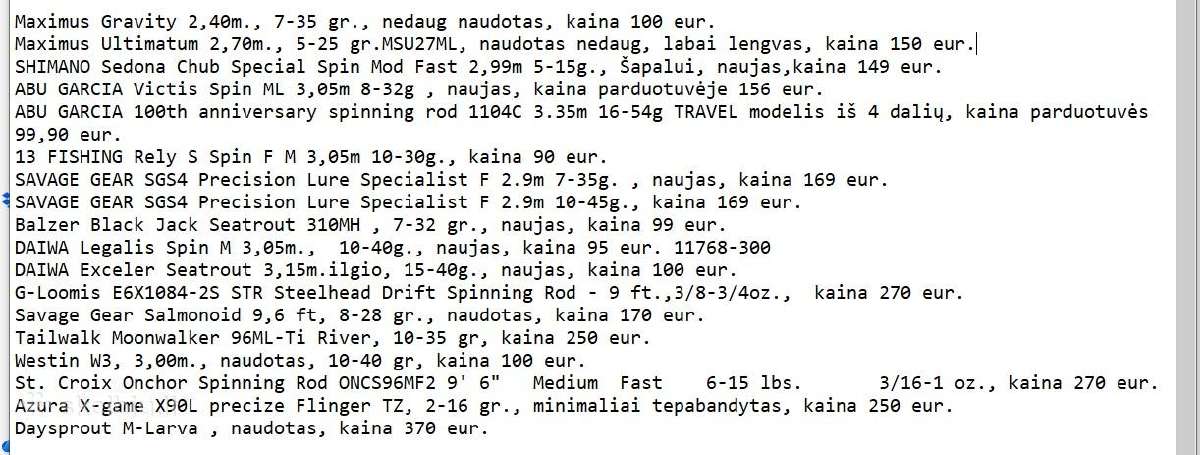 Ilgi iki 3,35m spiningai, šlakiui,lašišai, lydekai - nuotraukos Nr. 2