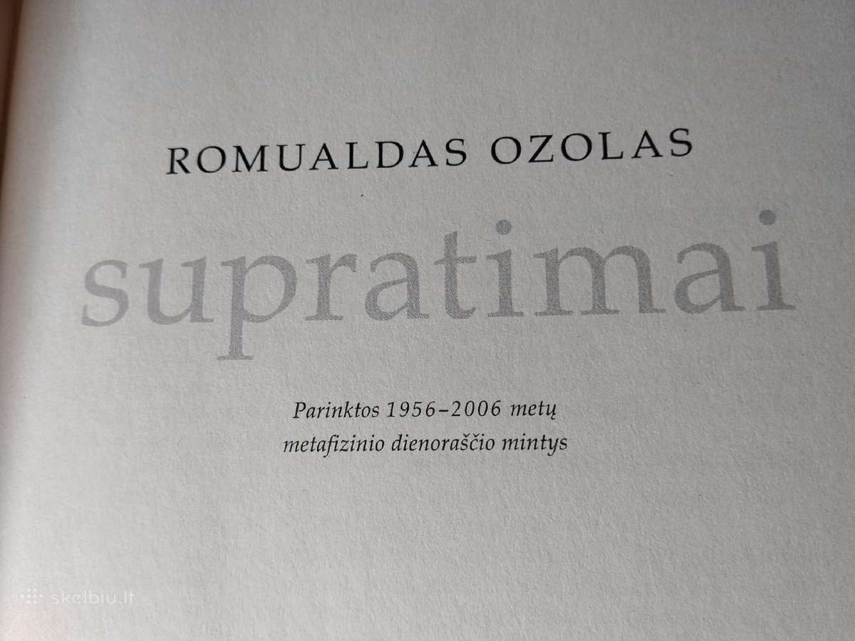Knyga R. Ozolas Supratimai. - nuotraukos Nr. 4