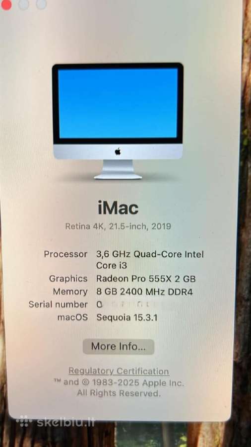 Apple iMac 21.5 Retina 4k (2019) - nuotraukos Nr. 2