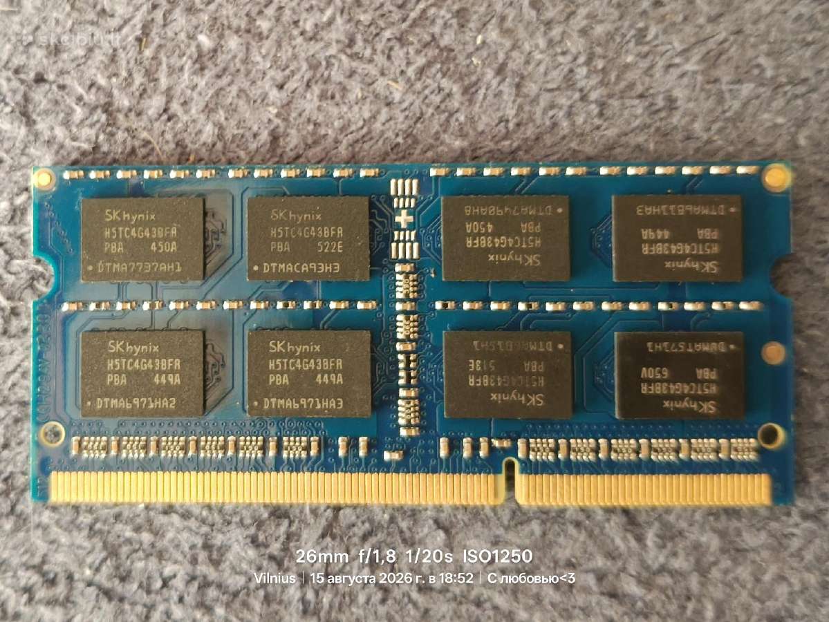 Ddr3 1066mhz 8gb nešiojamiems kompiuteriams - nuotraukos Nr. 2