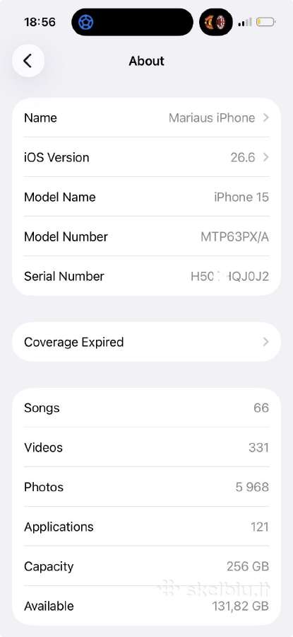 iPhone 15 256gb - nuotraukos Nr. 4