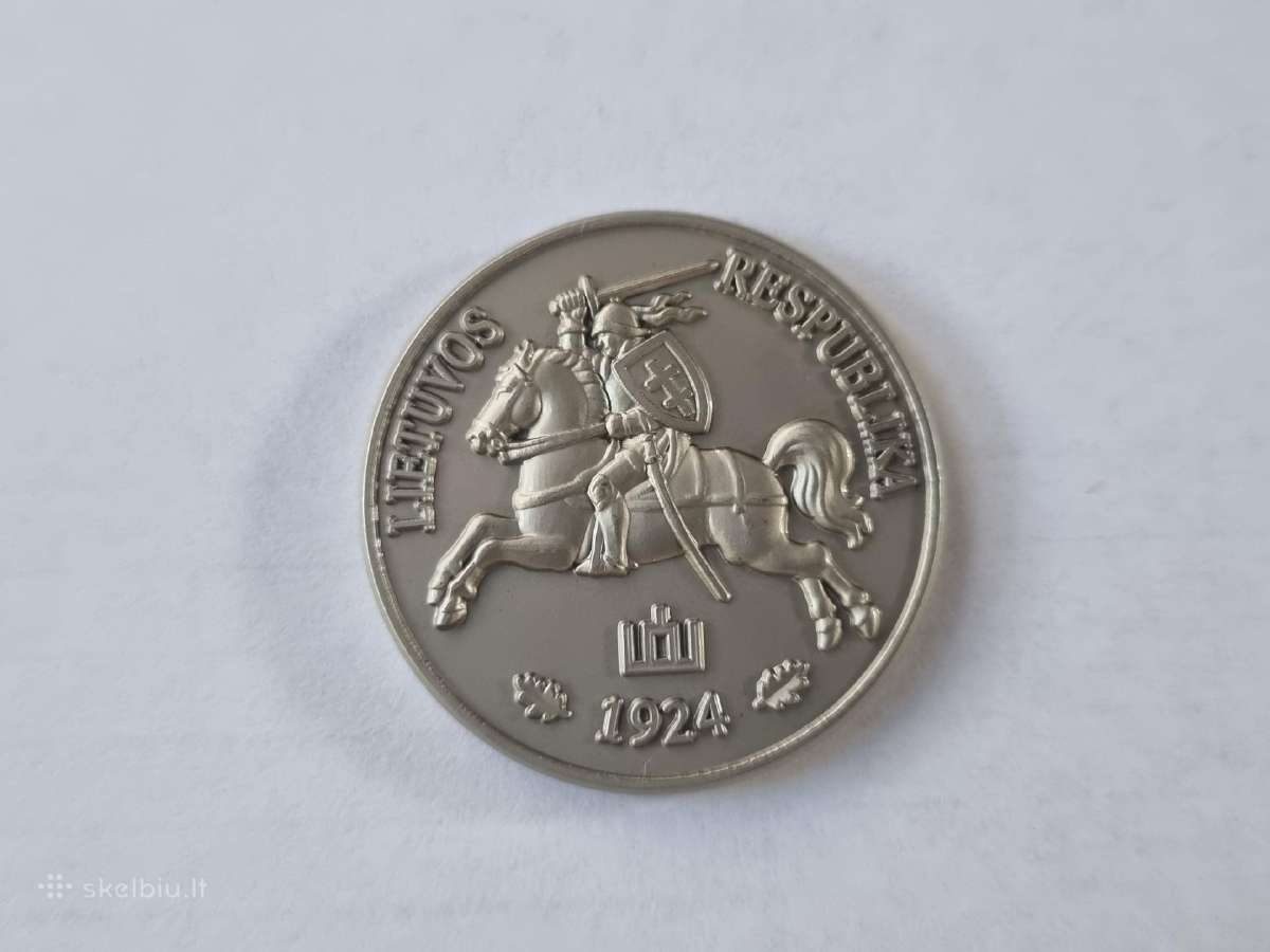 5 Litai 1924m bandyminė moneta nebuvo išleista. - nuotraukos Nr. 2
