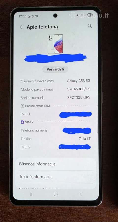 Samsung A53 256gb - nuotraukos Nr. 3