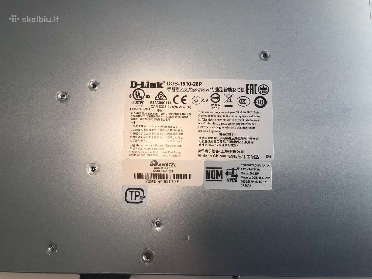Tinklo komutatorius D-link Dgs-1510-28p - nuotraukos Nr. 2