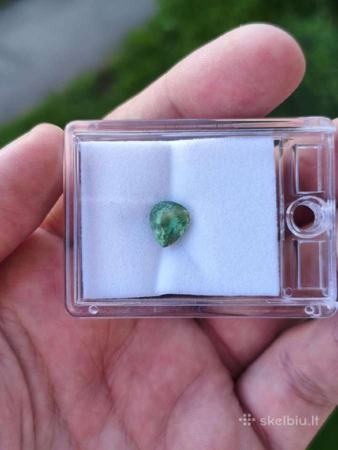Retas - Žalias Turmalinas 2,78 ct Lašas Fe + Cu - nuotraukos Nr. 5