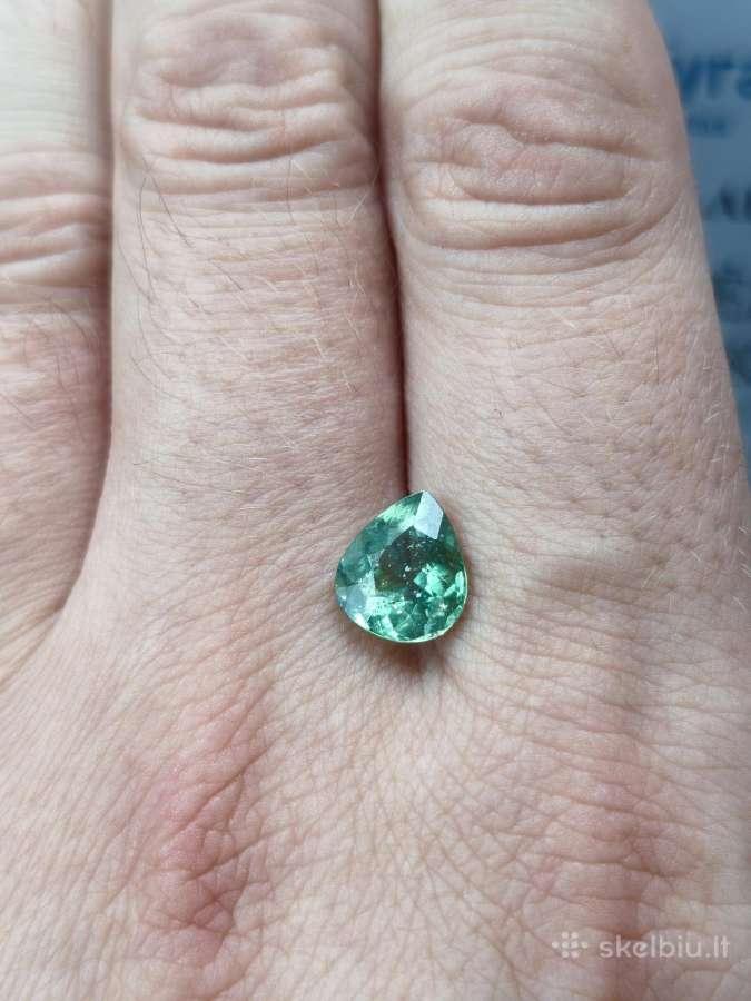 Retas - Žalias Turmalinas 2,78 ct Lašas Fe + Cu - nuotraukos Nr. 7
