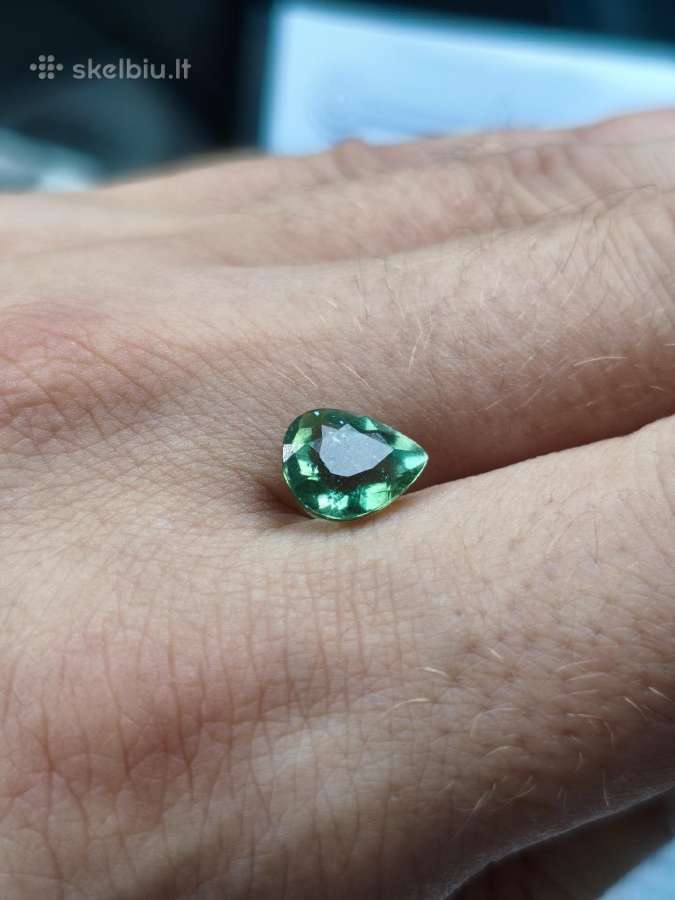 Retas - Žalias Turmalinas 2,78 ct Lašas Fe + Cu - nuotraukos Nr. 8