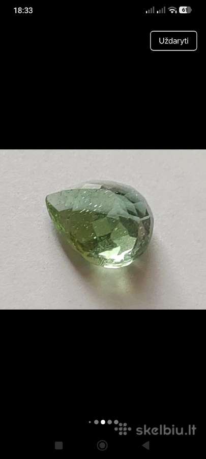 Retas - Žalias Turmalinas 2,78 ct Lašas Fe + Cu - nuotraukos Nr. 9